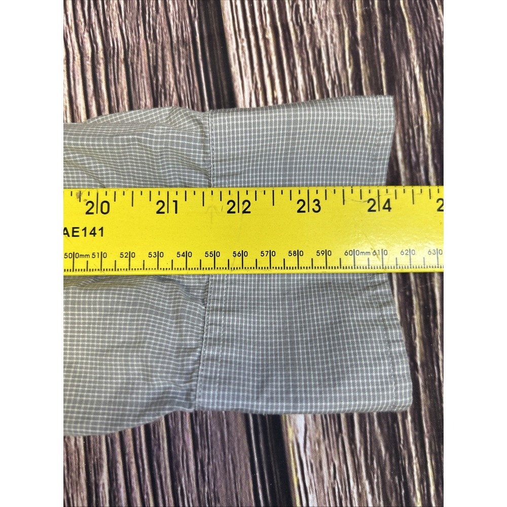Billy Reid Shirt Gray Plaid Lightweight Cotton Long Sleeve Button Up Mens Medium - Picture 6 of 9